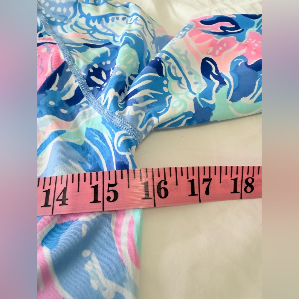 Lilly Pulitzer | SZ XS | Marion Half Zip UPF 50+ Long Sleeve top Surf Blue Pink - Picture 6 of 12